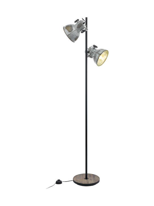 Eglo Barnstaple Vintage Φωτιστικό Δαπέδου Υ158xΜ27εκ. με Ντουί για Λαμπτήρα E27 σε Μαύρο Χρώμα Κωδικός: 49722